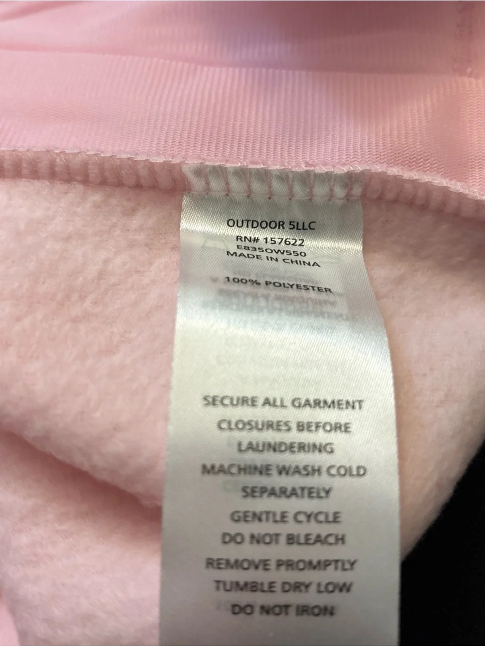 Eddie Bauer Girls Pink Two-Tone Fleece Jacket